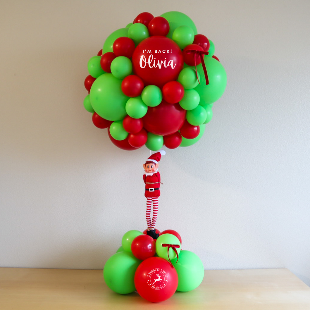 Personalized Elf on the Shelf Topiary